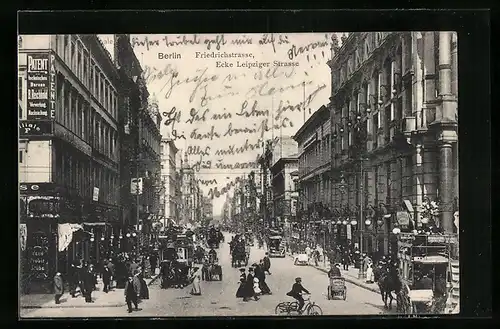 AK Berlin, Friedrichstrasse Ecke Leipziger Strasse