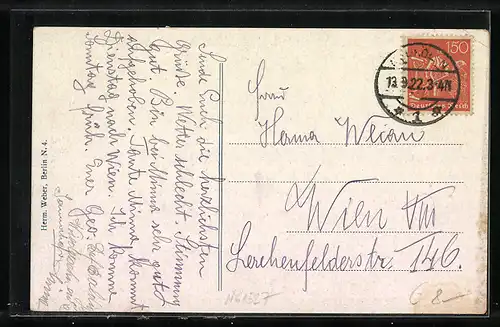 AK Berlin, Flusspartie mit Nationalgalerie
