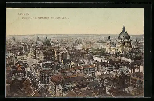 AK Berlin, Panorama mit Dom