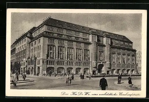 AK Berlin-Schöneberg, Strassenpartie am Kaufhaus Ka De We