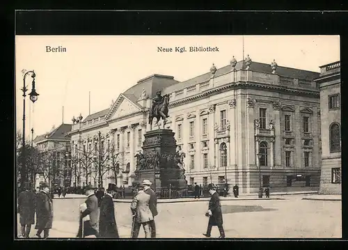 AK Berlin, Denkmal König Friedrich des Grossen, Neue Bibliothek