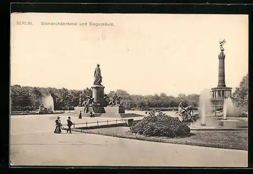 AK Berlin, Königsplatz mit Bismarckdenkmal