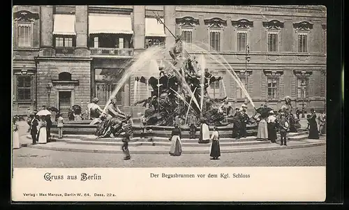 AK Berlin, Begasbrunnen vor dem Schloss