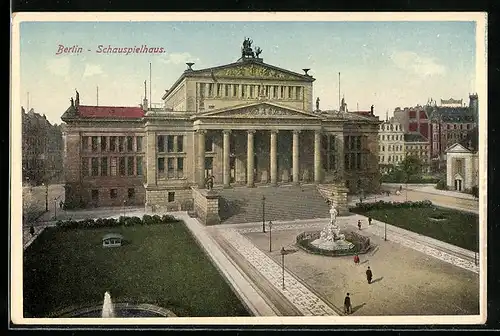 AK Berlin, Ansicht vom Schauspielhaus, Gendarmenmarkt