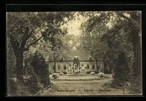 AK Berlin-Steglitz, Schloss im Stadtpark