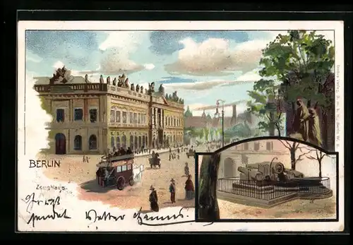 Künstler-AK Carl Münch: Berlin, Zeughaus, Unter den Linden