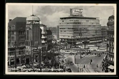 AK Berlin, Potsdamer Platz mit Columbushaus