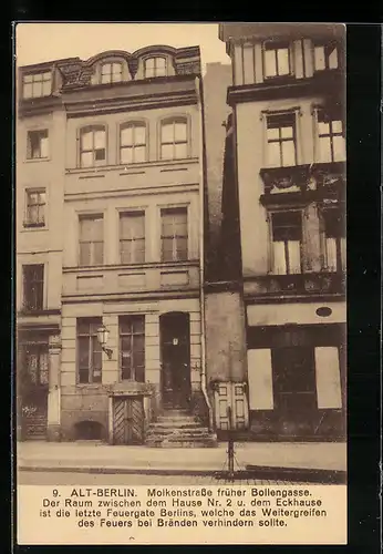 AK Alt-Berlin, Haus in der Molkenstrasse früher Bollengasse