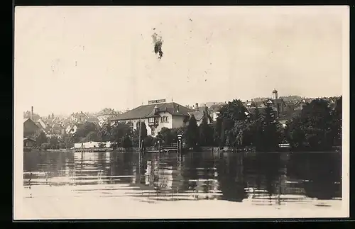 AK Thalwil, Hotel Krone vom Wasser betrachtet
