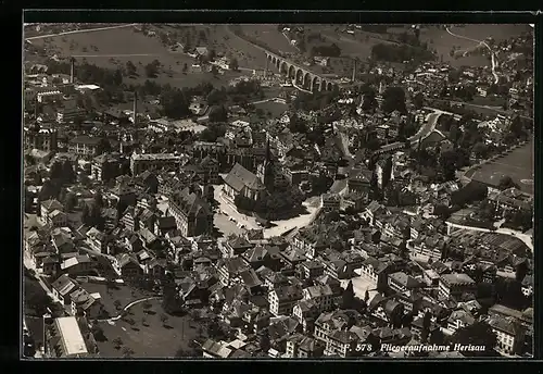 AK Herisau, Fliegeraufnahme der Ortschaft