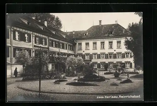 AK Herisau, Hotel Heinrichsbad, Garten
