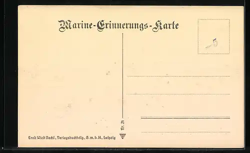 Künstler-AK S. M. Unterseeboot U 21 im Manöver