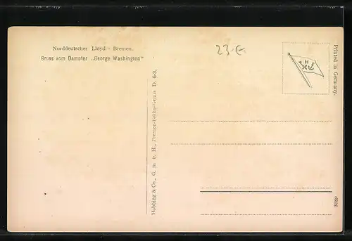 AK Dampfer George Washington im Abendlicht