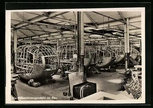 AK 5 Maschinengondeln für Zeppeline im Bau