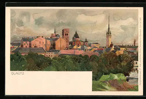 Künstler-AK Raoul Frank: Olmütz, Ortsansicht
