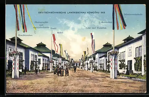 AK Komotau, Deutschböhmische Landesschau 1913, Ausstellung