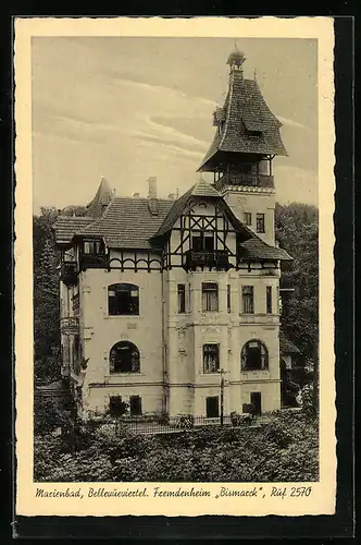 AK Marienbad, Hotel Bismarck im Bellevueviertel