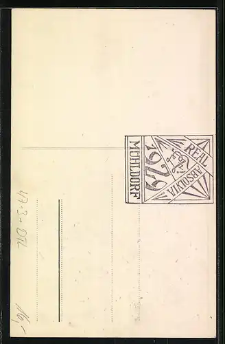 Künstler-AK Mühldorf, Real-Absolvia 1929, Wappen