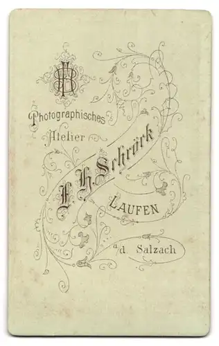 Fotografie F. H. Schröck, Laufen a. d. Salzach, Junge Dame mit Flechtfrisur