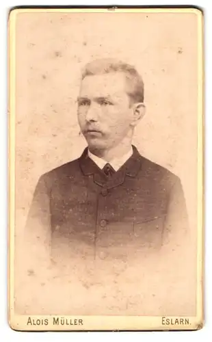 Fotografie Alois Müller, Eslarn, Bürgerlicher Herr mit Oberlippenbart