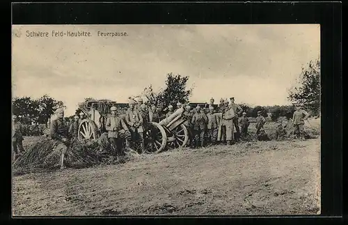 AK Schwere Feld-Haubitze, Feuerpause