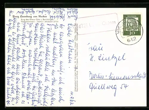 AK Landpoststempel Unter Ostern