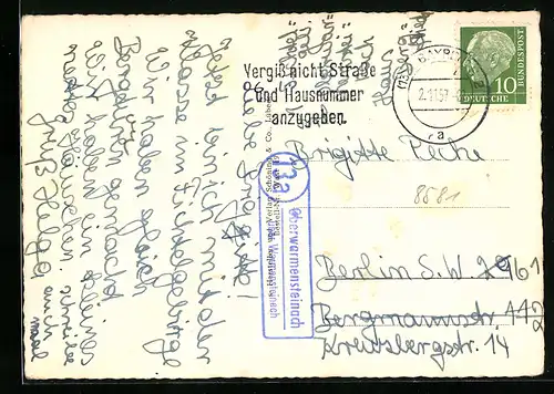 AK Landpoststempel Oberwarmensteinach über Warmensteinach