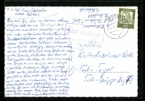 AK Landpoststempel Thalheim