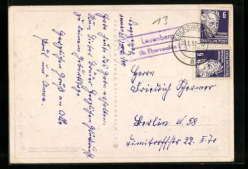 AK Landpoststempel Leuenberg üb. Eberswalde