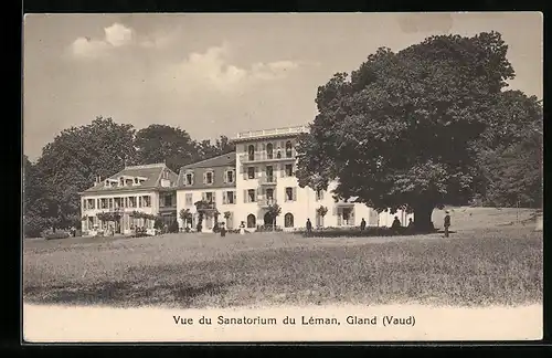 AK Gland, Vue du Sanatorium de Léman