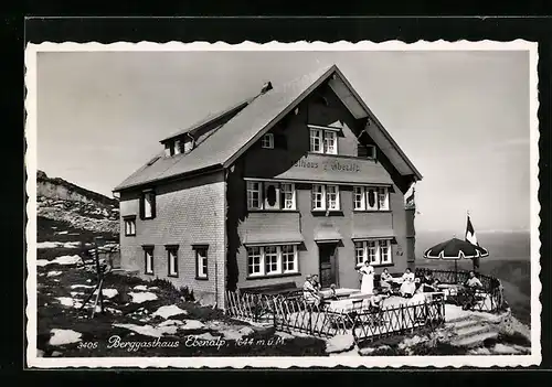 AK Ebenalp, Berggasthaus Ebenalp im Schnee
