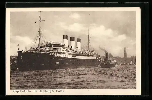 AK Passagierschiff Cap Polonio im Hamburger Hafen