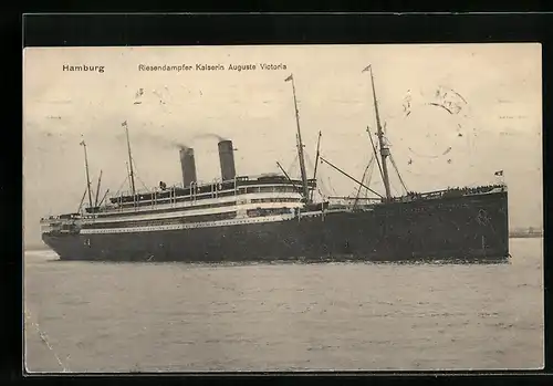 AK Hamburg, Riesendampfer Kaiserin Auguste Victoria