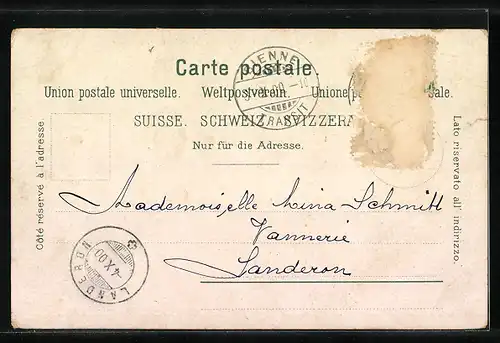 AK Expresszug der Schweizer Gotthardbahn in den Alpen