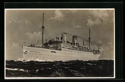 AK Passagierschiff Der Deutsche auf dem Meer