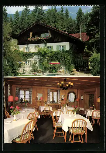 AK Grainau /Obb., Hotel-Pension Hirth, Loisachstrasse 37, Innenansicht