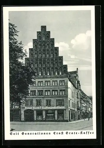 AK Hannover, Die alte Kanzlei seit 1873 Ernst Grote-Haus mit Kaffeerösterei