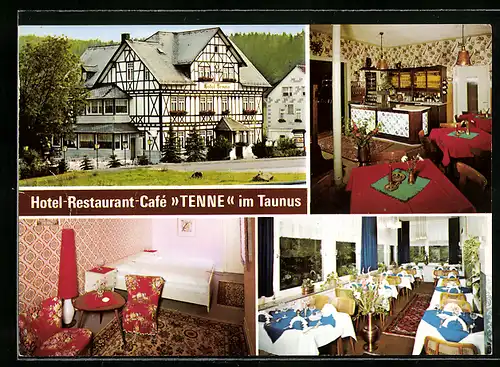 AK Waldems-Tenne /Taunus, Hotel-Restaurant-Cafe Tenne, Innenansichten