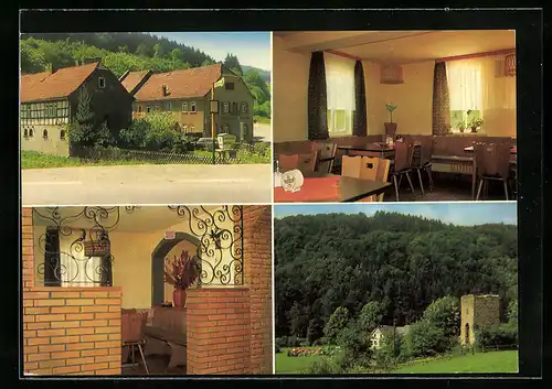AK Weilrod /Altweilnau, Gasthaus Landsteiner Mühle, Innenansichten