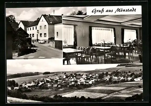 AK Grävenwiesbach OT Mönstadt, Gasthaus Tante Anna, Innenansicht, Teilansicht