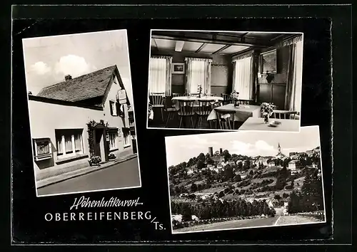 AK Oberreifenberg /Ts., Gasthaus und Cafe Zum Paulinchen, Neugasse 10, Innenansicht, Ortspartie