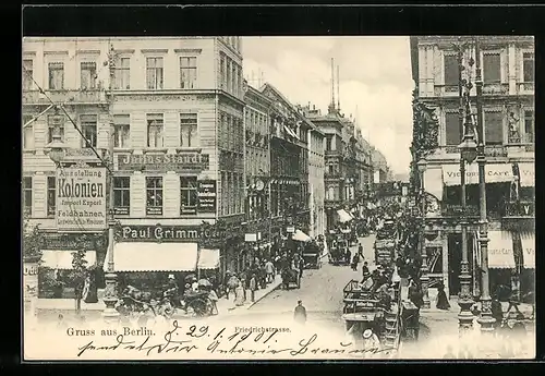 AK Berlin, Blick in die Friedrichstrasse