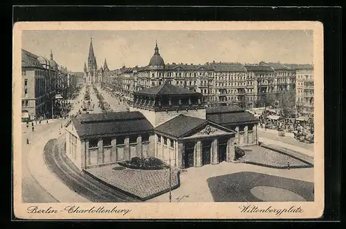 AK Berlin-Schöneberg, U-Bahn-Eingang auf dem Wittenbergplatz