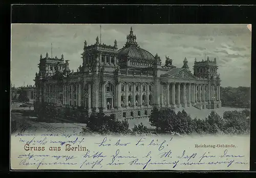 AK Berlin-Tiergarten, Das Reichstagsgebäude