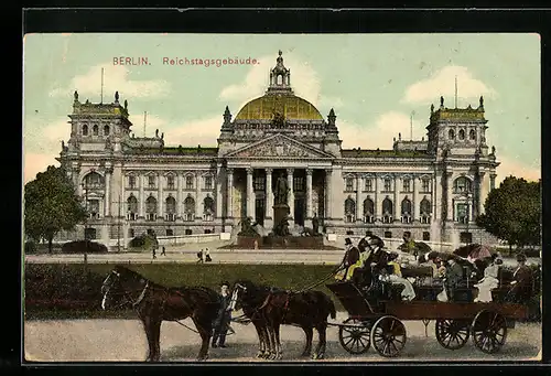 AK Berlin-Tiergarten, Ansicht von Reichstagsgebäude