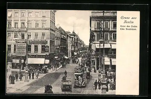 AK Berlin, Victoria-Cafe Unter den Linden Ecke Friedrichstrasse