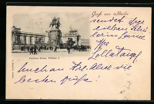 AK Berlin, Denkmal Kaiser Wilhelm I.