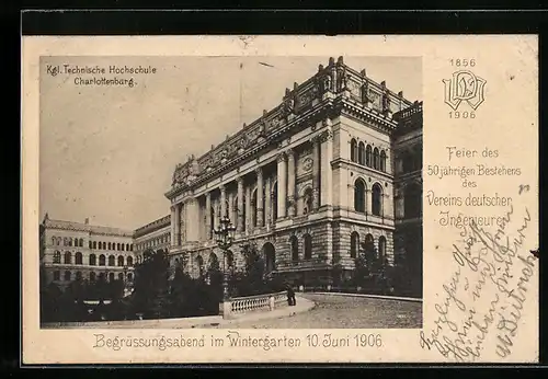 AK Berlin-Charlottenburg, Technische Hochschule, 50 jhrg. Jubiläum des Vereins deutscher Ingenieure