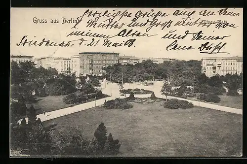 AK Berlin-Tiergarten, Blick auf den Lützowplatz