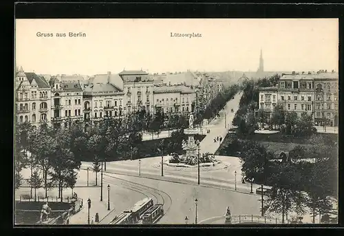 AK Berlin-Tiergarten, Lützowplatz aus der Vogelschau